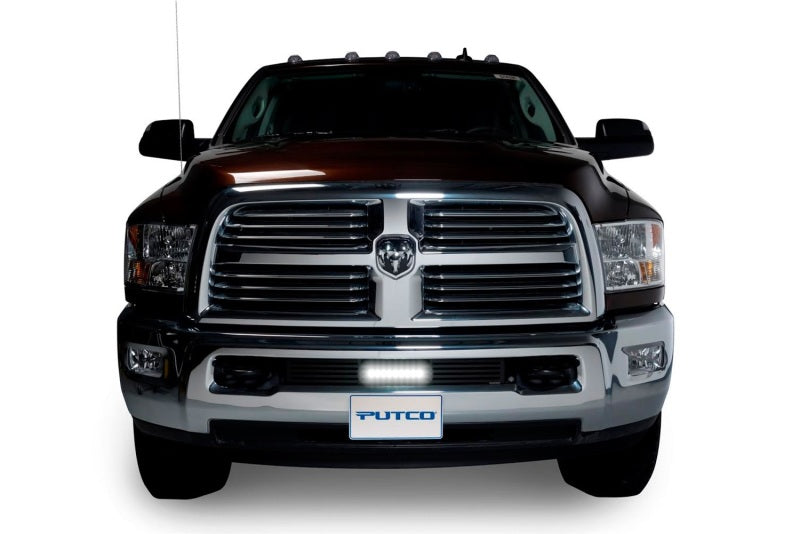 Putco 11-18 Ram HD - SS - Bar Style Bumper Grille Inserts w/ 10in Luminix Light Bar (Black)