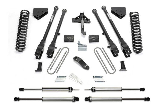 Fabtech 08-15 Ford F250/F350 4WD 4in 4Link Sys w/Coils & Dlss Shks
