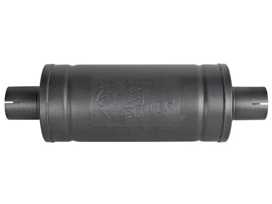 aFe MACH Force-Xp 409 SS Muffler w/ Black finish 2-1/2in Inlet & Oulet 14in x 16in Diameter