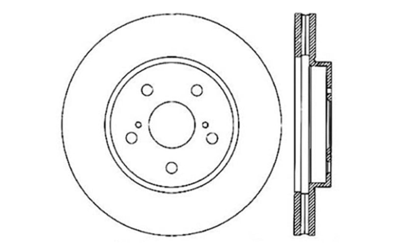 StopTech 02 Lexus ES250/300/330/350/06-12 IS250/300/350 Drilled Left Front Rotor