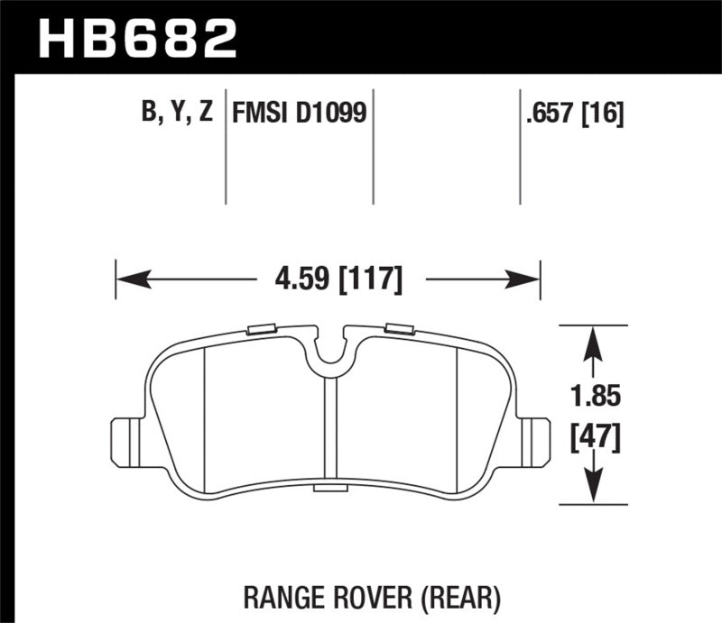 Hawk 05-09 Range Rover LR3 D1099 LTS Street Rear Brake Pads