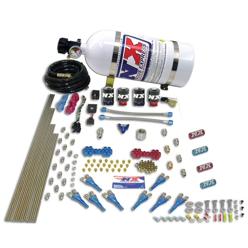 Nitrous Express Street Shark Gas 4 Solenoids Nitrous Kit (100-150-250HP) w/o Bottle