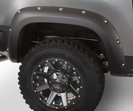 Bushwacker 19-22 GMC Sierra 1500 Pocket Style Flares 2pc. Rear - Black