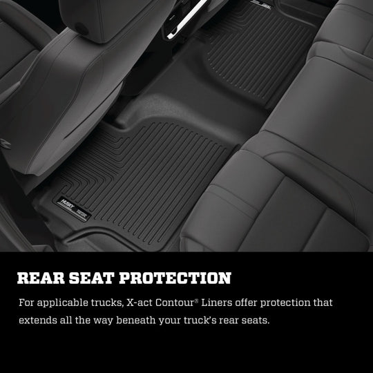 Husky Liners 18+ Chevrolet Traverse w/ Bench/Bucket Seat X-Act Contour Black Floor Liners (2nd Seat)