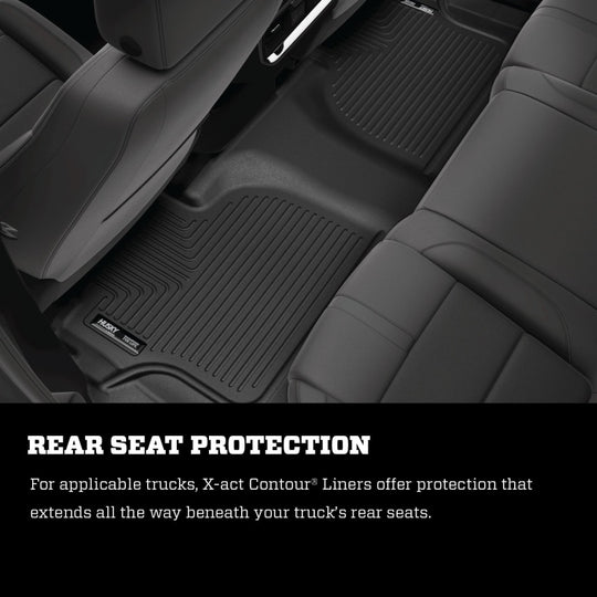 Husky Liners 2022 Jeep Wagoneer w/2nd Row Bucket Seats X-Act Contour Floor Liners (2nd Seat) - Blk