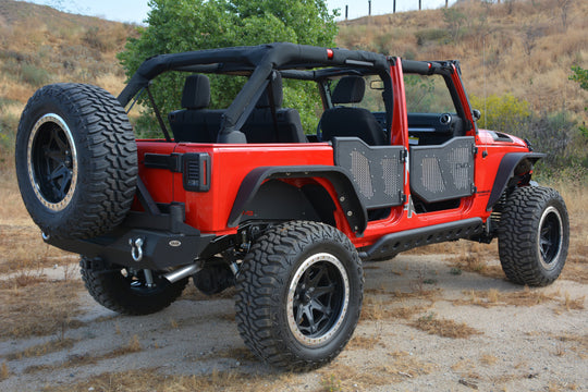 DV8 Offroad Aluminum Mesh Inserts For Rear JK Rock Doors