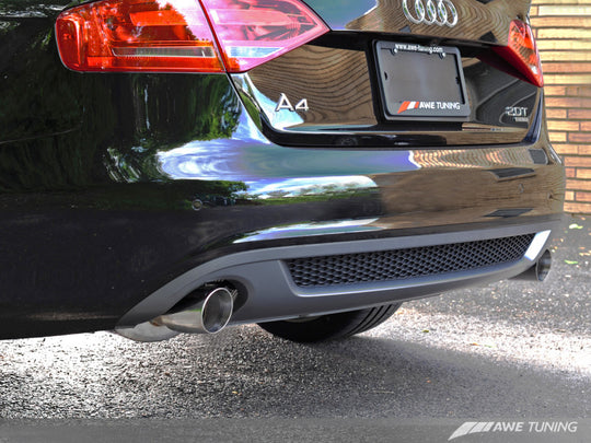 AWE Tuning Audi B8 A4 Touring Edition Exhaust - Dual Outlet Polished Silver Tips