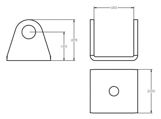 Ridetech Rod End Bracket 1-3/4 Wide