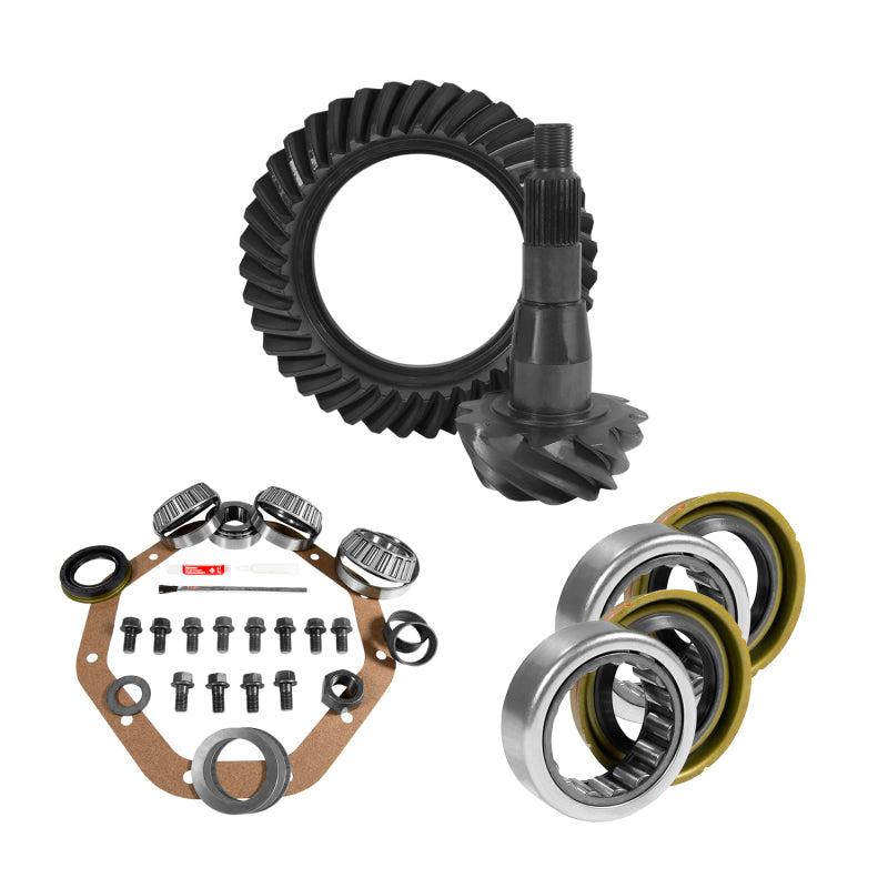 Yukon 9.25in CHY 3.55 Rear Ring & Pinion Install Kit 1.705in Axle Bearings and Seal