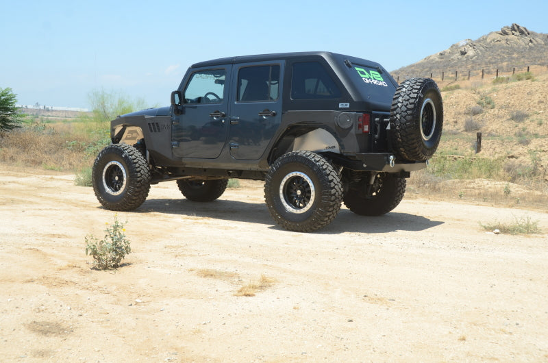 DV8 Offroad 07-18 Jeep Wrangler JK 2 Piece Fast Back Hard Top 4 Door - Black (DS Only)