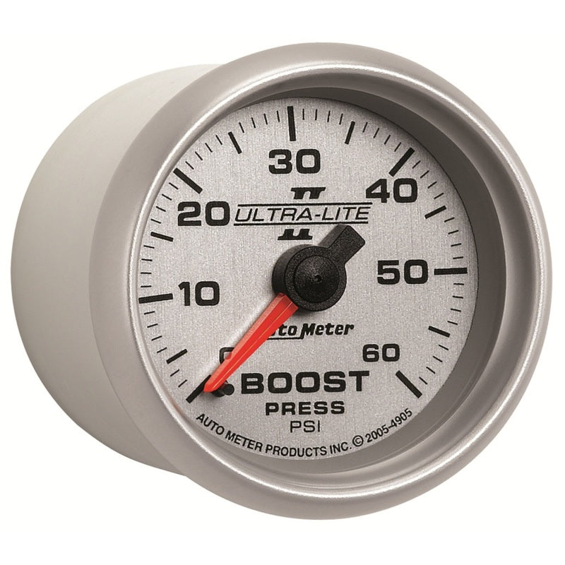 Autometer Ultra-Lite II 52mm 0-60 PSI Mechanical Boost Gauge