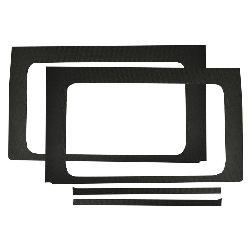 DEI 18-23 Jeep Wrangler JL 4-Door Boom Mat Rear Side Window Trim - 4 Piece - Black Leather Look