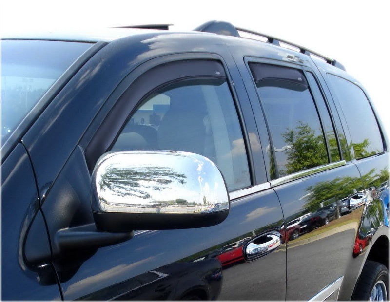 AVS 07-10 Chrysler Aspen Ventvisor In-Channel Front &amp; Rear Window Deflectors 4pc - Smoke