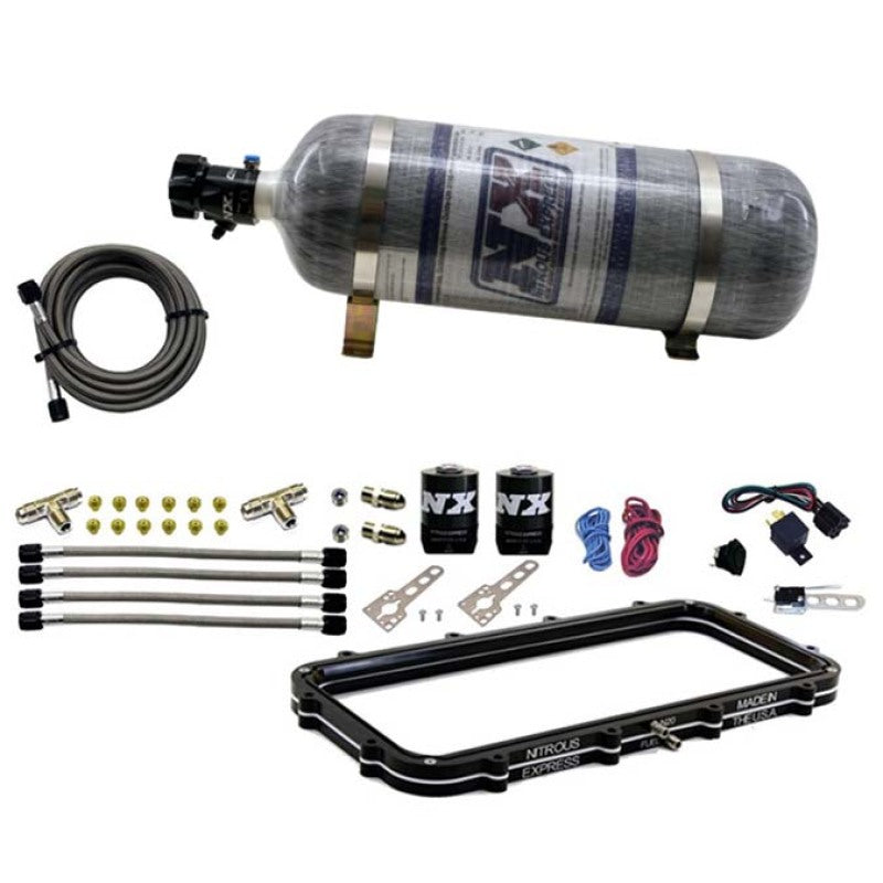 Nitrous Express Holley High Ram Plenum Nitrous Plate Kit w/12lb Bottle