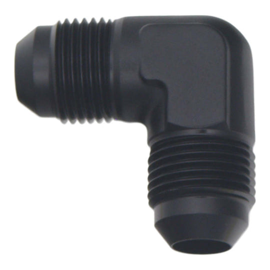 DeatschWerks 8AN Male Flare to 8AN Male Flare 90-Degree Fitting - Anodized Matte Black