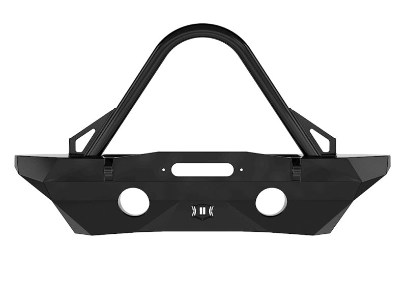 ICON 07-18 Jeep Wrangler JK Pro Series Mid Width Front Recessed Winch Bumper w/Stinger/Tabs