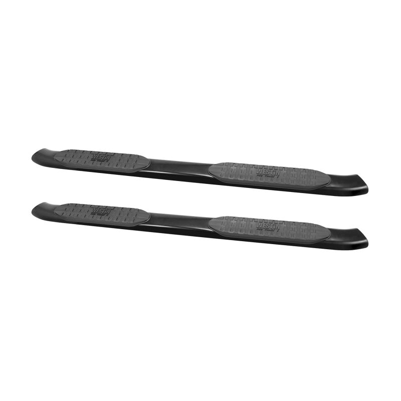 Westin 2014-2018 Chevrolet/GMC Silverado Sierra 1500 Dbl Cab PRO TRAXX 5 Oval Nerf Step Bars - Black