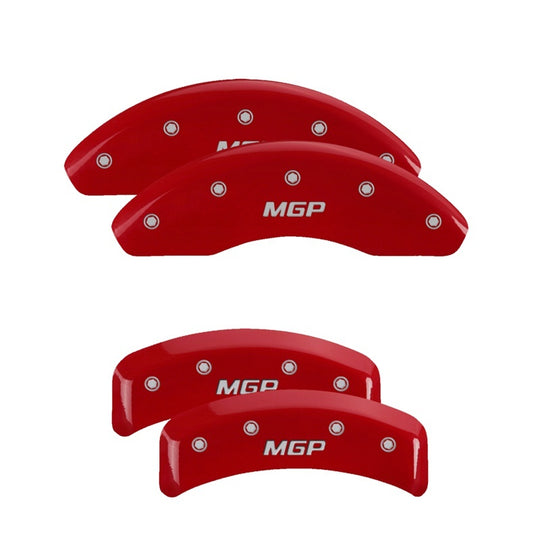 MGP 4 Caliper Covers Engraved Front & Rear MGP Red Finish Silver Characters 1987 BMW 325