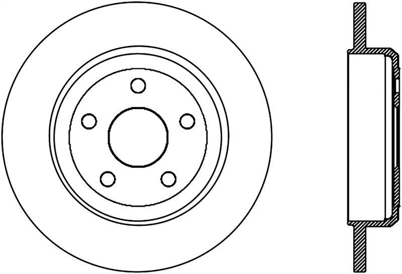 StopTech Drilled Sport Brake Rotor 11-17 Jeep Grand Cherokee (Excludes SRT8)