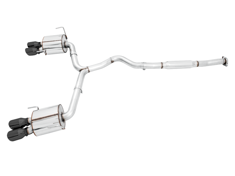 AWE Tuning Subaru STI VA / WRX GV / STI GV Sedan Touring Edition Exhaust - Diamond Black Tip (102mm)