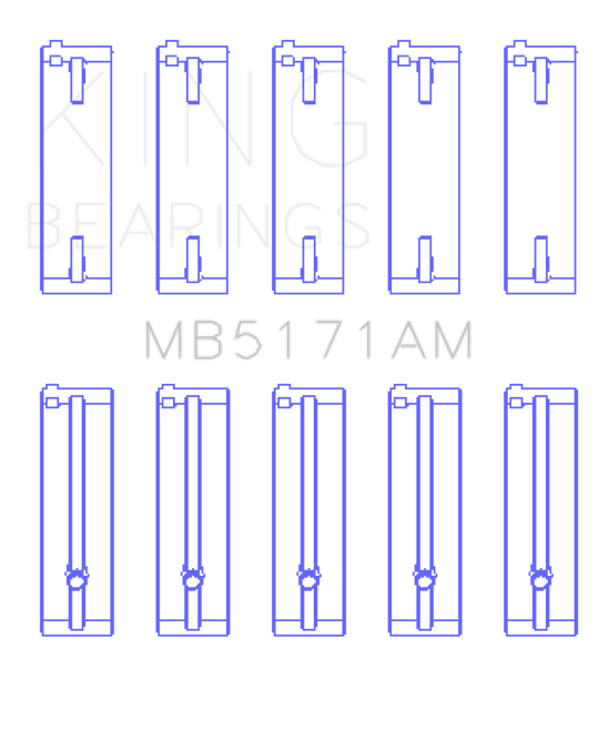King Engine Bearings Mazda FS-DE L4/FP L4/FS L4  DOHC 16 Valve Main Bearing Set - Size STD