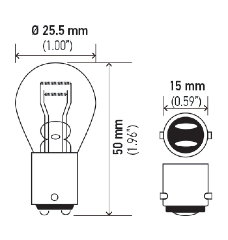 Hella BULB 1176A 12V 16/8W BA15d S8 - Min Qty 10 (211656701)