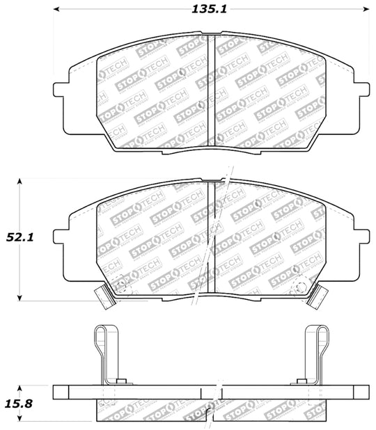 StopTech Performance 00-09 S2000/06+ Civic Si/02-06 RSX-S (non base) Front Brake Pads