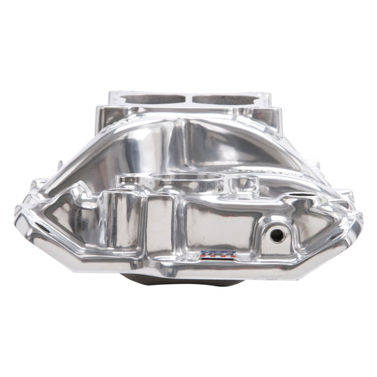 Edelbrock SBC Perf Air Gap Manifold Polished