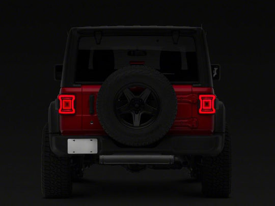 Raxiom 18-23 Jeep Wrangler JL Horizon LED Tail Lights- BlkHousing- Red Lens