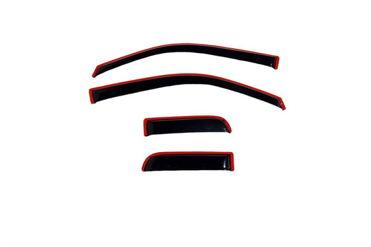 AVS 04-14 Ford F-150 Supercab Ventvisor In-Channel Front &amp; Rear Window Deflectors 4pc - Smoke