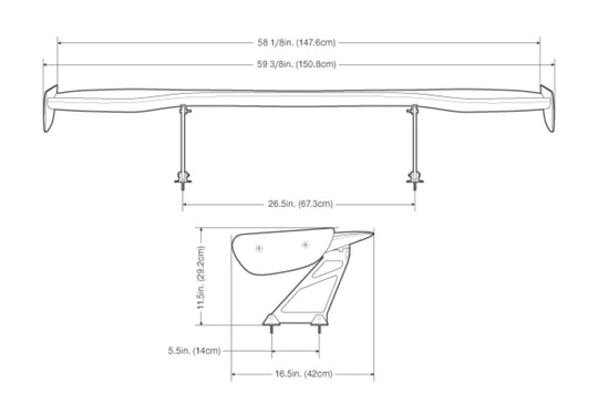 Seibon Universal GT Style Carbon Fiber Rear Spoiler