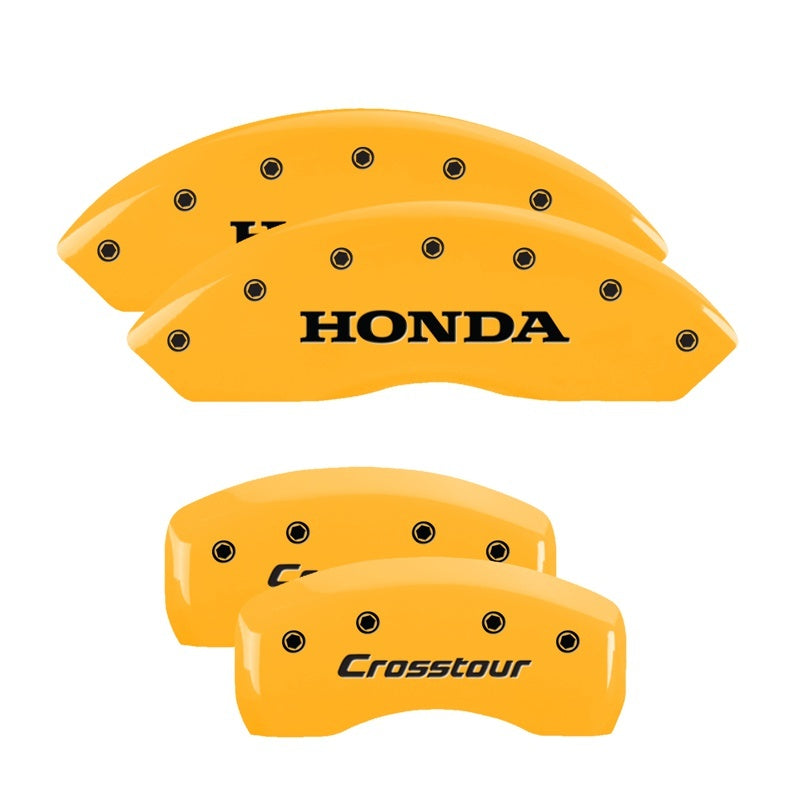 MGP 4 Caliper Covers Engraved Front Honda Rear Crosstour Yellow Finish Blk Char 11 Honda Crosstour