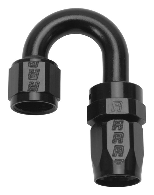 Russell Performance -12 AN Black 180 Degree Full Flow Swivel Hose End