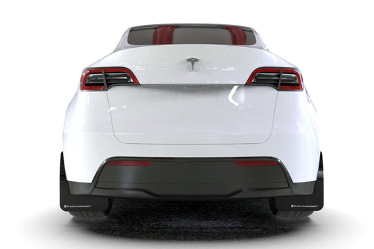 Rally Armor 20-25 Tesla Model Y Black Mud Flap - Metallic Black Logo