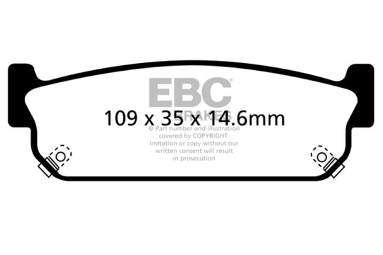 EBC 03-05 Infiniti M45 4.5 Bluestuff Rear Brake Pads