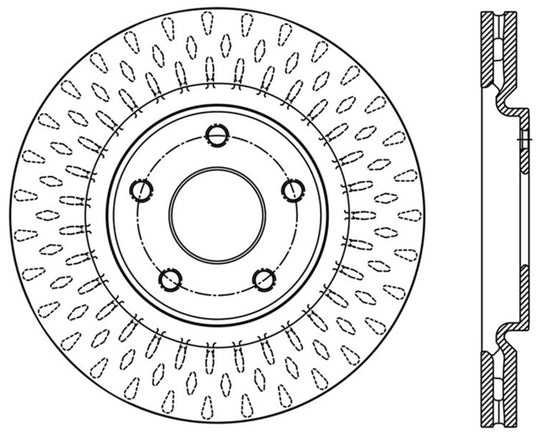 StopTech 12-20 Dodge Grand Caravan Sport Drilled Left Front Rotor