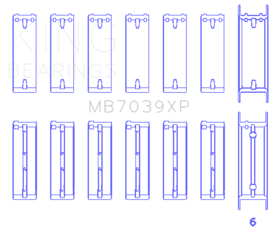 King BMW M20/M50 2.0L/2.5L/2.7L (Size STDX) Performance Main Bearing Set