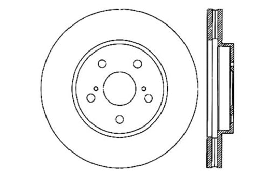 StopTech 04 Lexus RX330 SportStop Slotted & Drilled Right Rear Rotor