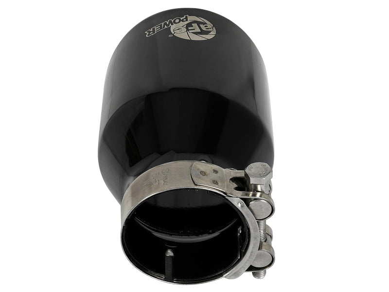 aFe MACH Force-Xp 409 SS Clamp-On Exhaust Tip 2.5in. Inlet / 4in. Outlet / 6in. L - Black