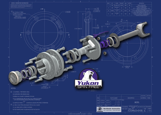 Yukon Gear Spin Free Locking Hub Conversion Kit For 12-15 Dodge 2500/3500