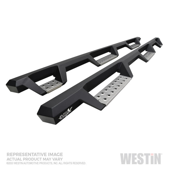 Westin 2020 Chevy Silverado 2500/3500 Crew Cab (6.5ft Bed) HDX W2W Nerf Step Bars - Textured Black