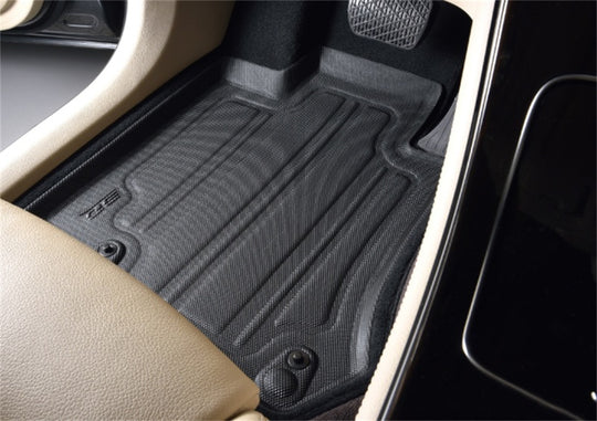 3D MAXpider 19-21 Porsche Cayenne 2021 Cayenne GTS Elegant Hybrid 1st Row Floormat - Black