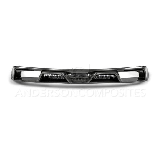 Anderson Composites 15-16 Ford Mustang R-Style Carbon Fiber Rear Valance (for Quad Tip Exhaust)