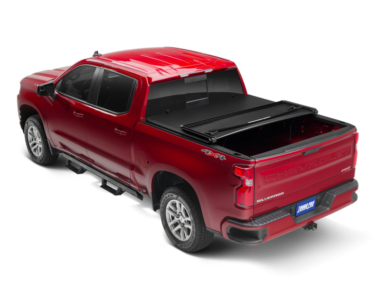 Tonno Pro 20-21 GM 25/3500HD 6.1ft w/o Factory Side Storage Boxes Tonno Fold Tri-Fold Tonneau Cover