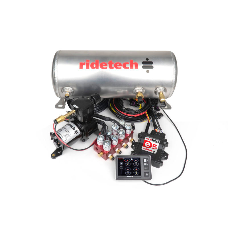 Ridetech RidePro E5 Air Ride Suspension Control System 3 Gallon Single Compressor 1/4in Valves