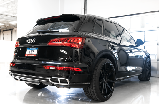 AWE Tuning Audi B9 SQ5 Resonated Touring Edition Cat-Back Exhaust - No Tips (Turn Downs)