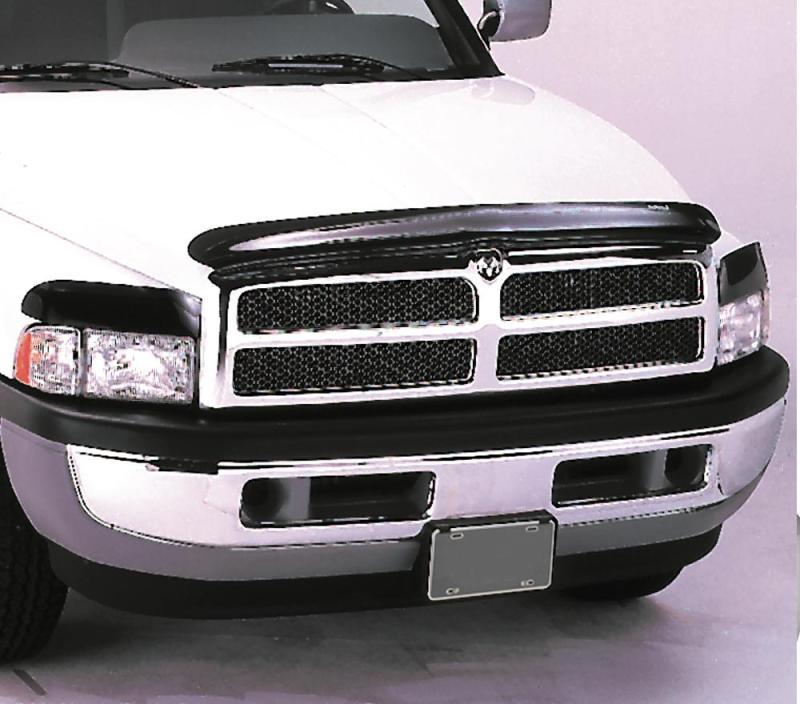 AVS 08-10 Ford F-250 (Behind Grille) Bugflector Deluxe 3pc Medium Profile Hood Shield - Smoke