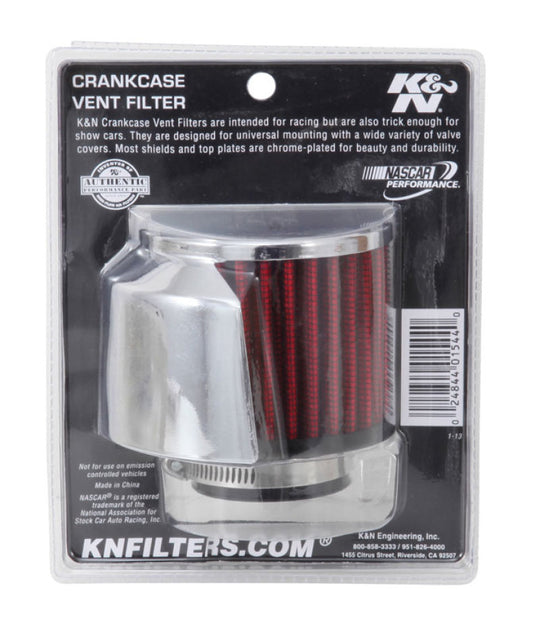 K&amp;N 1.5in Flange ID x 3in OD x 2.5in Height Clamp On Crankcase Vent Filter
