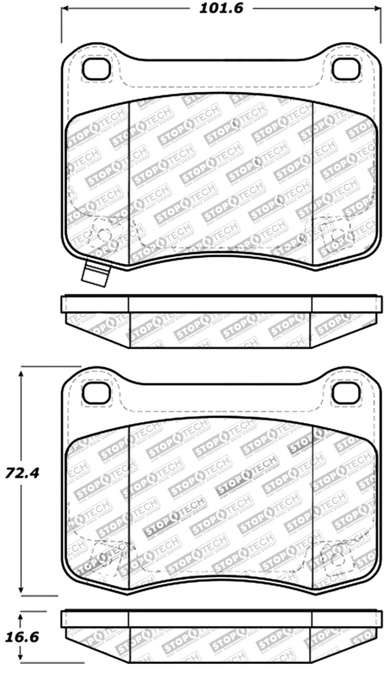 StopTech Performance 08-09 Lexus IS F Rear Brake Pads