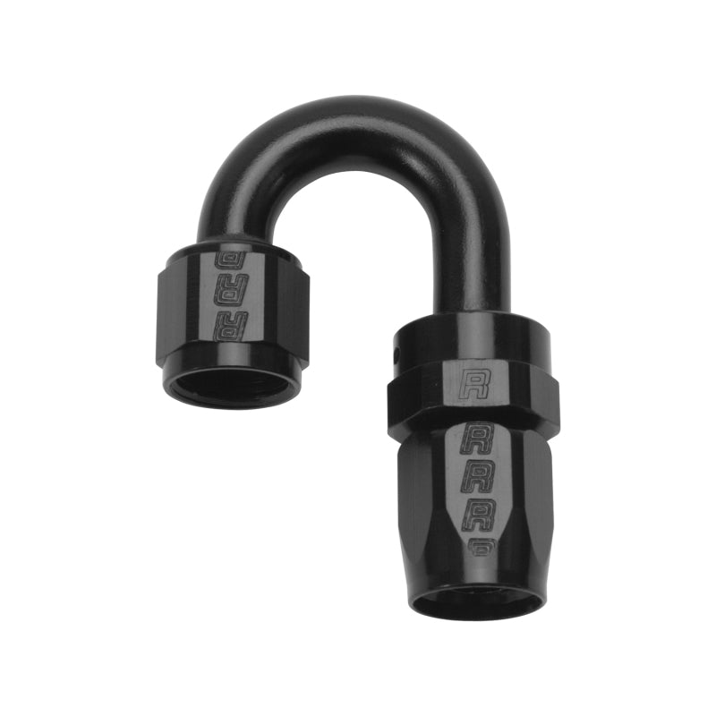 Russell Performance -8 AN Black 180 Degree Full Flow Swivel Hose End